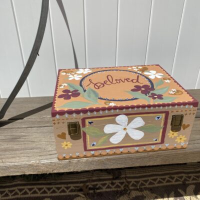 Painted memory or keepsake box